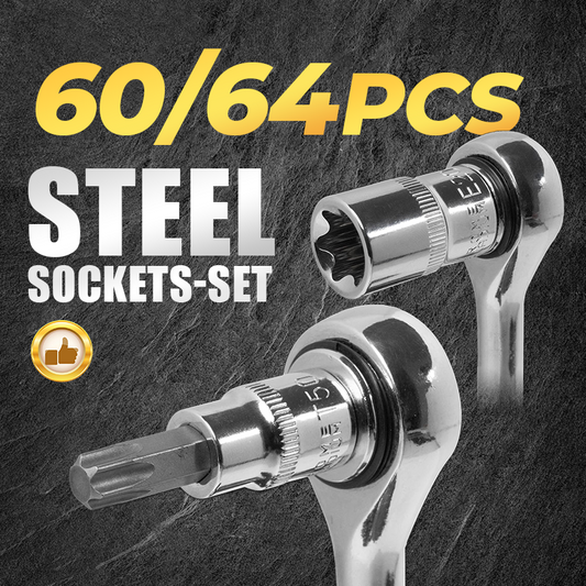 🔧 ¡50 % DE DESCUENTO! ⚙️ Juego de llaves de vaso de acero CR-V - 32 piezas con trinquete, compatible con la mayoría de tuercas y tornillos 🛠️📦