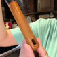 Spatola per insalata in silicone con manico in legno