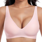 🍃Saldi estivi 55% di sconto⏰Reggiseno senza ferretto, senza cuciture, con scollo profondo a V e effetto push-up