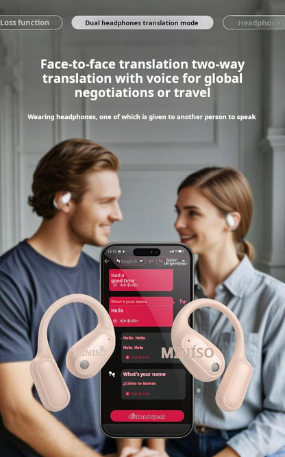 🌐Auricolari Ki Translation – Traduzione in tempo reale in 134 lingue con app🗣️, Bluetooth 6.0, auricolari wireless per musica e chiamate, impermeabili IPX5, batteria a lunga durata⚡🔋