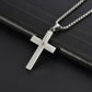 Collana con ciondolo a croce in acciaio inossidabile per uomo e donna