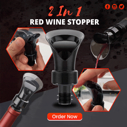 Tappo per vino rosso 2 in 1