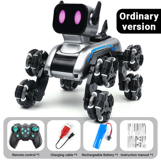 🤖✨ SCONTO DEL 50%! Cane robot acrobatico a 8 ruote – Capriole a 360° e comando gestuale 🐶🎮 Giocattolo interattivo con luci LED per bambini