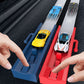 Set doppio pista da corsa con lanciatore per macchinine per bambini
