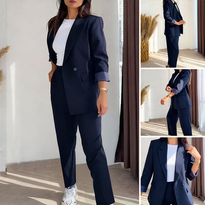🔈🔈60% di sconto🔥Set 2 pezzi blazer e pantaloni classici da donna