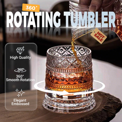 Bicchiere da whisky girevole a 360°
