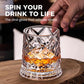 Bicchiere da whisky girevole a 360°