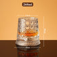 Bicchiere da whisky girevole a 360°
