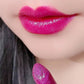 Rossetto glitterato idratante che cambia colore