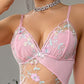 Abito da donna sexy con pannello trasparente a fessura alta con scollo a V floreale
