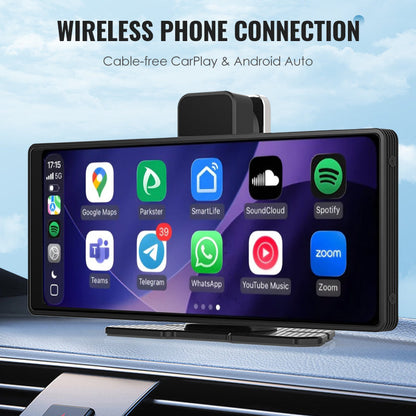 📢Schermo CarPlay portatile e wireless per auto – Senza cavi, installazione senza necessità di sostituire l’autoradio di serie – Display touch da 7″, compatibile con iPhone e Android Auto, comando vocale e navigatore – Plug-and-play sul cruscotto