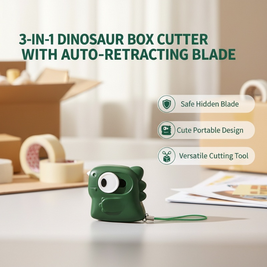3-in-1 Box Cutter con lama auto-ritrattabile