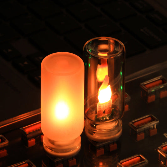 Lampada ambientale USB con fiamma realistica