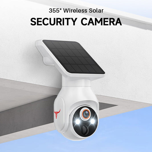 Telecamera di sicurezza solare wireless a 355°