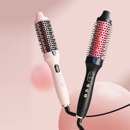 Pettine riscaldato 2 in 1 per lisciare e arricciare i capelli