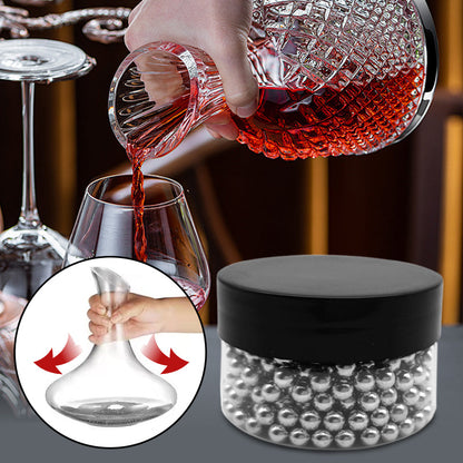 Perle riutilizzabili per la pulizia dei decanter per vino