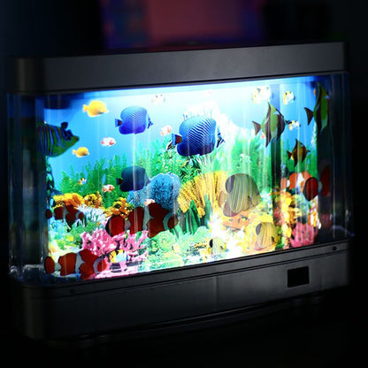 🎁Scelta regalo - Lampada artificiale per acquario con pesci tropicali🐠