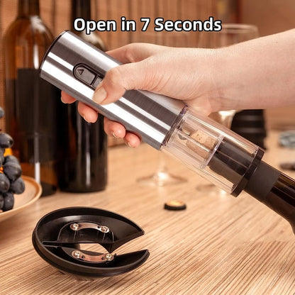 🍾 50% DI SCONTO! 🍷 Set Cavatappi Elettrici Senza Fili – Ricaricabile via USB, Rotazione Automatica & Design Ergonomico per Regali ✨