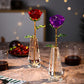🌹Set di rose artificiali in cristallo con vaso