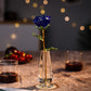 🌹Set di rose artificiali in cristallo con vaso