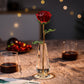 🌹Set di rose artificiali in cristallo con vaso