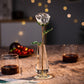 🌹Set di rose artificiali in cristallo con vaso