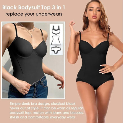 Body modellante con reggiseno | snellente arricciato - vita regolabile