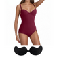Body modellante con reggiseno | snellente arricciato - vita regolabile