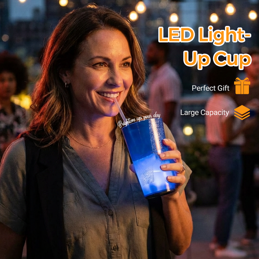 🥳 IN OFFERTA 2026 🥳 💞 OLTRE 50.000 PEZZI VENDUTI! ✨ 💝 Bicchiere con LED che si accende a contatto con l'acqua