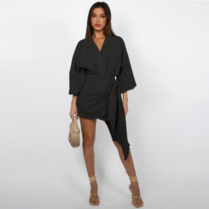 🌸2026 Nuovo arrivo 50% di sconto💥Abito avvolgente con scollo a V da donna