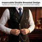 Gilet elegante dal gusto retrò e casual da uomo, vestibilità aderente, ideale da abbinare a un abito o uno smoking.