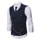 Gilet elegante dal gusto retrò e casual da uomo, vestibilità aderente, ideale da abbinare a un abito o uno smoking.