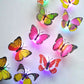 Lampada da notte tridimensionale a forma di farfalla colorata