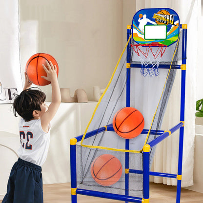 Gioco arcade di basket per bambini da interno con 4 palloni