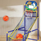 Gioco arcade di basket per bambini da interno con 4 palloni