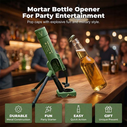 ⏰🔥 OFFERTA A TEMPO LIMITATO: -50%! 🍻 Mortaio per Tappi di Birra da 51 mm – Divertente Accessorio da Scrivania e da Bar per Lanciare Tappi, Perfetto per Feste e Regali 🚀✨