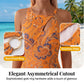 Costume da bagno intero da donna con scollo all'americana e stampa Paisley