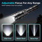 High-Lumen Rechargeable LED Flashlight with Digital Display