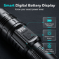 High-Lumen Rechargeable LED Flashlight with Digital Display