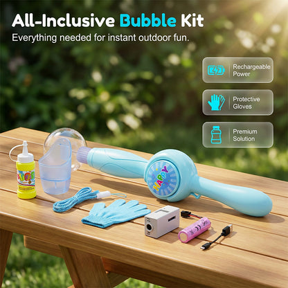 💯Super offerta💯 Nuova macchina per bolle di fumo 2026, macchina elettrica automatica ricaricabile per bolle di fumo, generatore magico di bolle di fumo, 🫧🫧 luci colorate e musica, gioco con bolle di fumo per feste, spiagge, estate (blu)