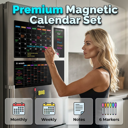 Lavagna Calendario Magnetica con Pennarelli Cancellabili