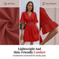 Chic abito a scollo a V con pizzo taglio Dettagli