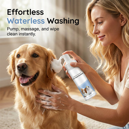 Shampoo in schiuma senza acqua e senza risciacquo per animali domestici