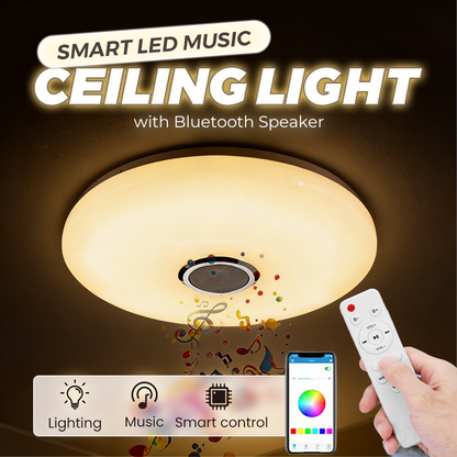 Lampada da soffitto musicale a LED intelligente con altoparlante Bluetooth