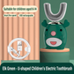 Spazzolino elettrico automatico a forma di U per bambini