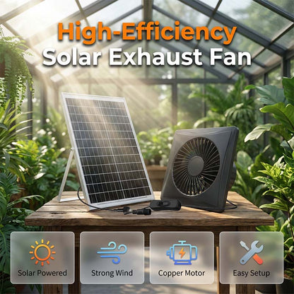 Kit di aspiratori a energia solare per serre e sottotetti