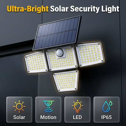 🔥 Oggi -50%! ☀️ Lampada da parete solare a 3 luci con sensore di movimento