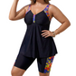 👙 OFFERTA LIMITATA 62% DI SCONTO! 💥 Costume da Bagno Donna Tankini Fluente con Top e Pantaloncini – Controllo Pancia, Boy Shorts, Supporto ✨