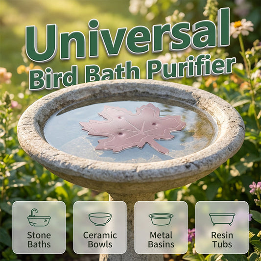 Purificatore universale per bagno degli uccelli a forma di foglia di acero