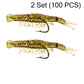 Set da 50 esche a gamberetto realistiche con ami
